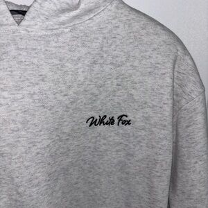 Women’s White Fox Heather Gray Hooded Sweatshirt with XS/S